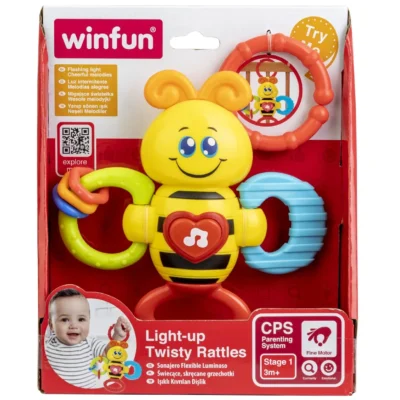 Zornăitoare albinuță cu sunete și lumini – Winfun, 3 luni+
