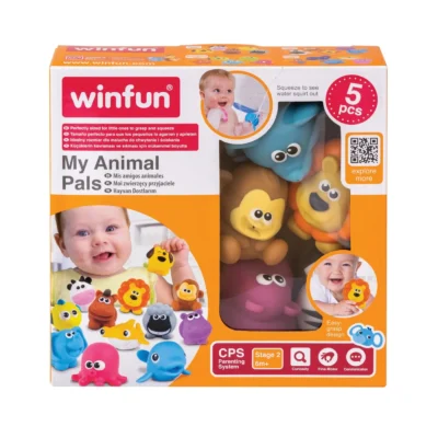 Set de jucării de baie cu animăluțe din junglă – Winfun, 6 luni+