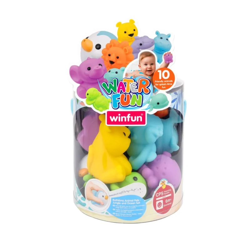 Set de jucării de baie Water Fun – Junglă și ocean – Winfun, 6 luni+