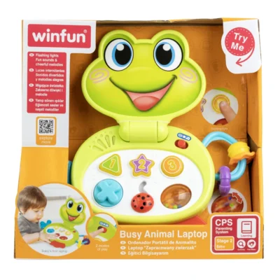 Laptop interactiv în formă de broscuță – Winfun, 6 luni+