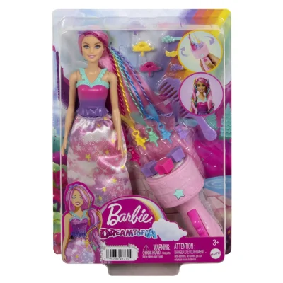 Barbie Dreamtropia Păpușă cu Aparat de Coafat