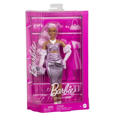 Barbie Deluxe Style Păpușă Barbie cu Păr Mov