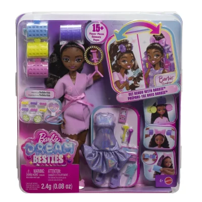 Barbie Dream Besties Set Păpușă Barbie Brooklyn Pregateste-Te cu Barbie
