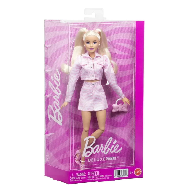 Barbie Deluxe Style Păpușă Barbie Jacheta Din Denim Roz