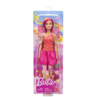 Barbie Păpușă Barbie Zână cu Păr Si Ținută Roz