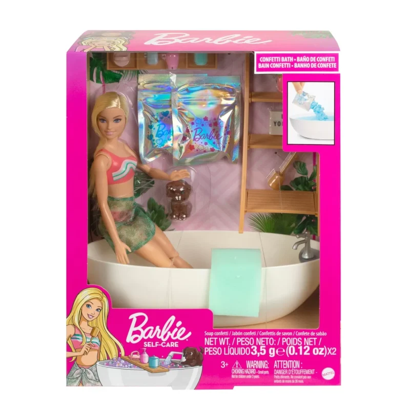 Babrie Self Care Set Păpușă Si Baie cu Confetti