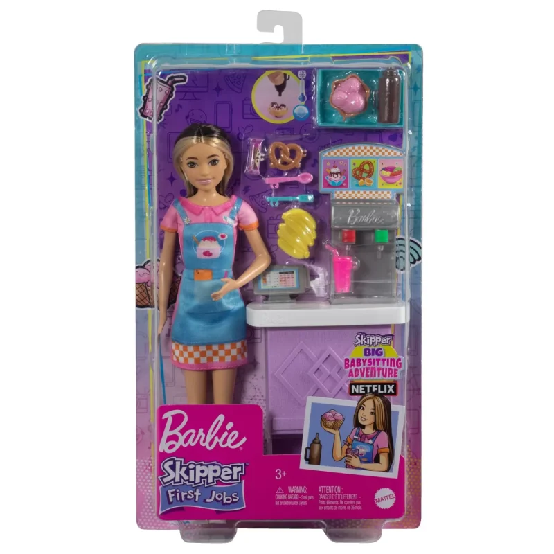Barbie Păpușă Skipper First Jobs Snack Bar