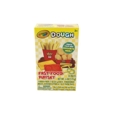 Set plastilină Crayola Dough Fast Food cu accesorii, 3 ani+