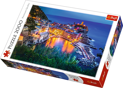 Puzzle Trefl 2000 la Apus în Vernazza Italia