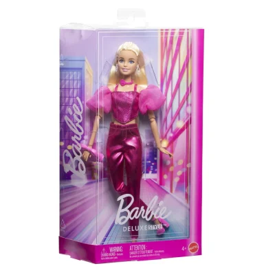 Barbie Deluxe Style Păpușă Barbie Ținută Roz Metalizat