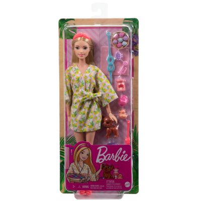 Barbie Set de Joaca cu Accesorii Păpușă Barbie O Zi la Spa