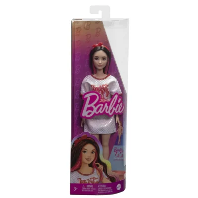 Păpușă Barbie Fashionista Brunetă cu Rochiță Sport