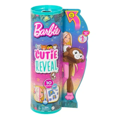 Barbie Păpușă Barbie Cutie Reveal Maimutica