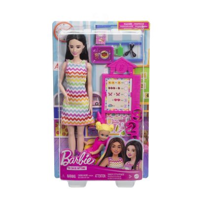 Barbie Set de Joaca Păpușă Barbie Brunetă Face Cariera Profesoara