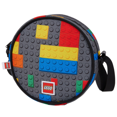 Geantă rotundă crossbody LEGO Colorful Bricks